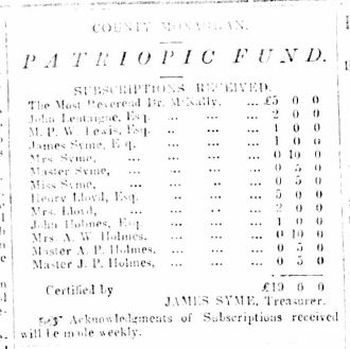 Monaghan Patriotic Fund 1st List